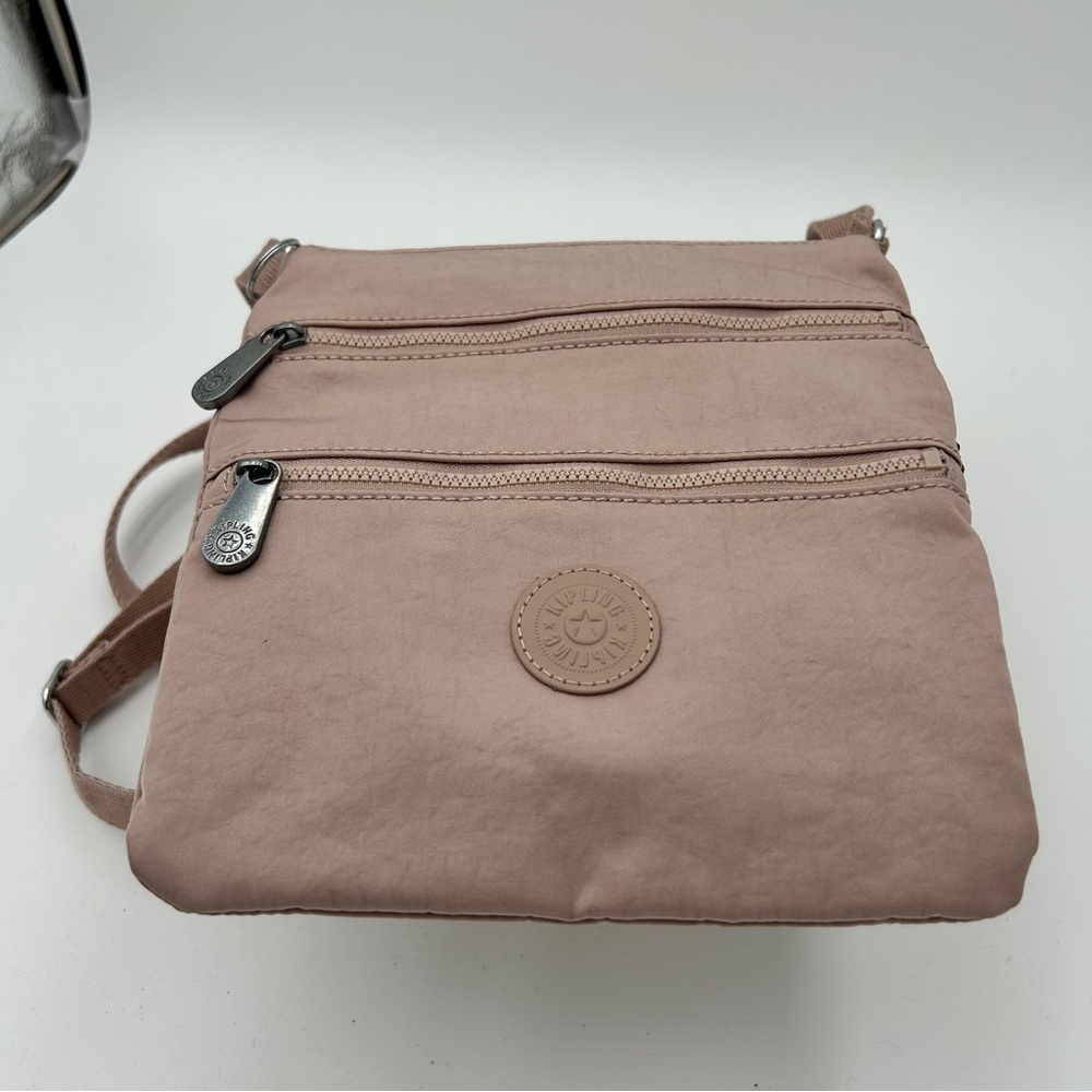 KIPLING Keiko Pink Travel Crossbody Bag with Multiple Zippered Compartments